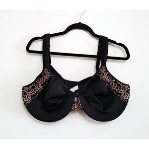WonderBra No Poke Underwire Bra Style W1983  Black Plus Size 44DD